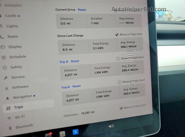 7SAYGDEF1RA275099 2024 TESLA MODEL White Vista del cuadro de instrumentos