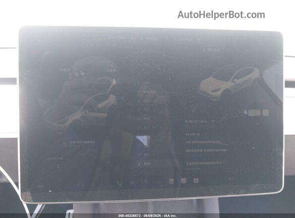 7SAYGDEF2PF791195 2023 TESLA MODEL Y White Rear seats view