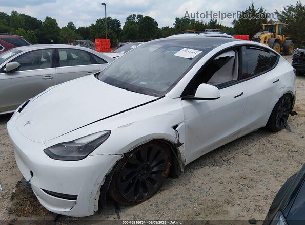 7SAYGDEF3NF362659 2022 TESLA MODEL Y White Դիմացի տեսք