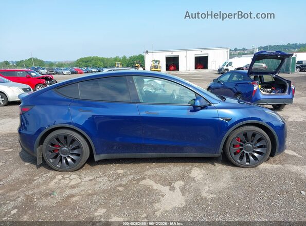 7SAYGDEF3NF464219 2022 TESLA MODEL Y Blue Սարքավորումների վահանակի տեսք