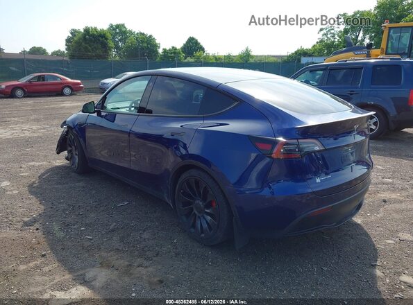 7SAYGDEF3NF464219 2022 TESLA MODEL Y Blue Հետևի ձախ