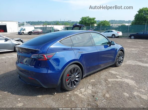 7SAYGDEF3NF464219 2022 TESLA MODEL Y Blue Հետևի աջ
