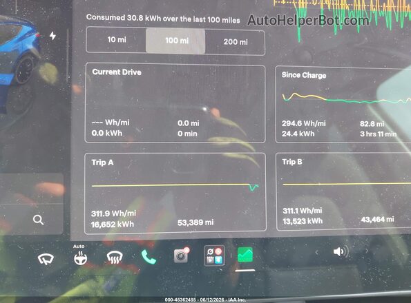 7SAYGDEF3NF464219 2022 TESLA MODEL Y Blue Սալոնի 360 աստիճան տեսք