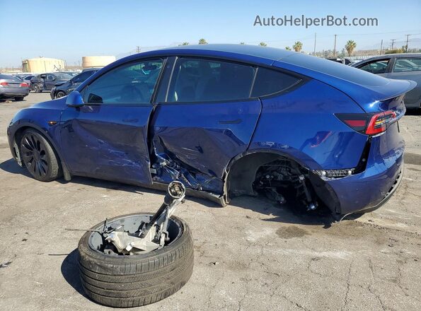 7SAYGDEF3NF489461 2022 TESLA MODEL Blue Հետևի ձախ