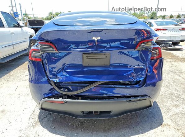 7SAYGDEF3RA268364 2024 TESLA MODEL Blue Widok z tyłu