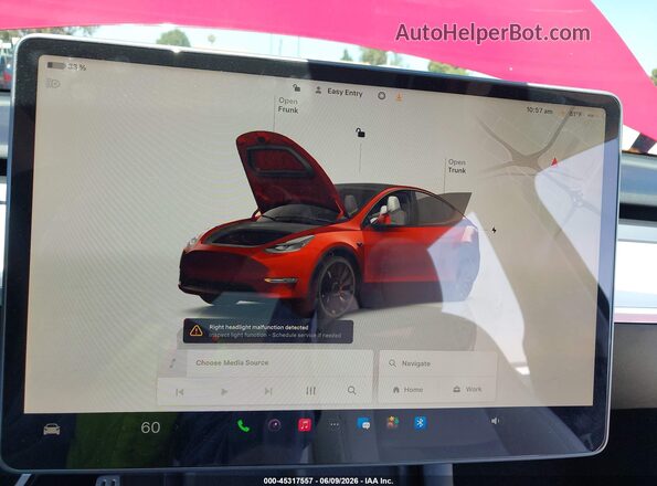 7SAYGDEF4NF491137 2022 TESLA MODEL Y Красный 