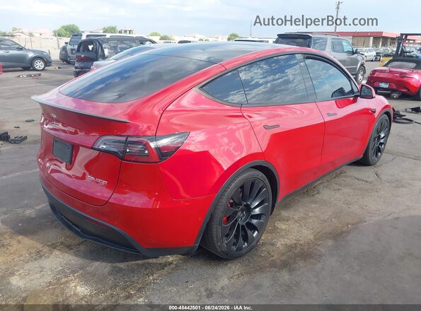 7SAYGDEF4NF513993 2022 TESLA MODEL Y Red Rear right
