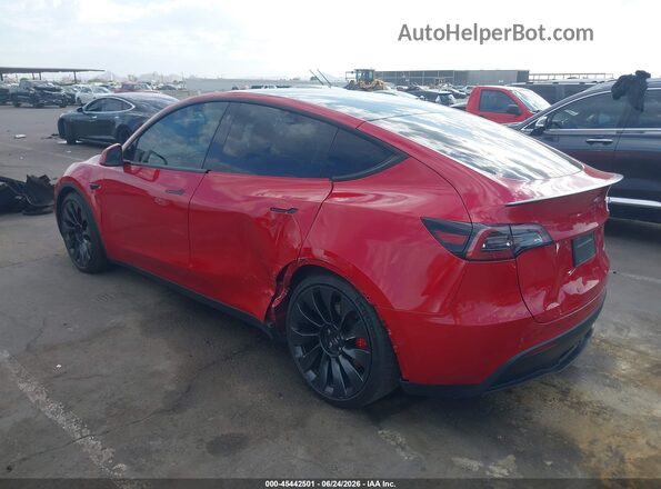 7SAYGDEF4NF513993 2022 TESLA MODEL Y Red Rear left