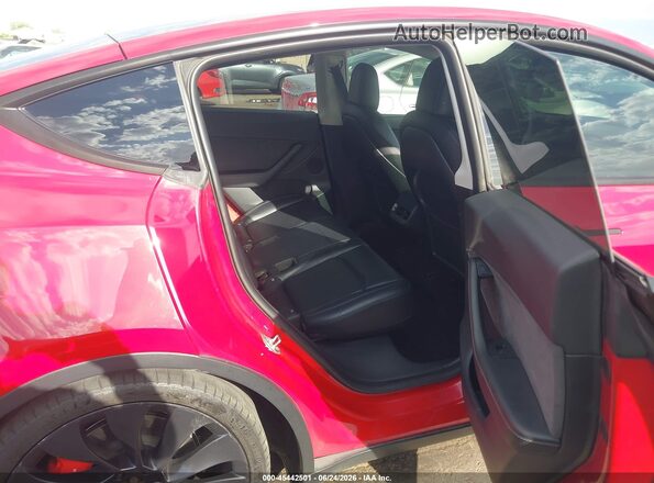 7SAYGDEF4NF513993 2022 TESLA MODEL Y Red VIN sticker view