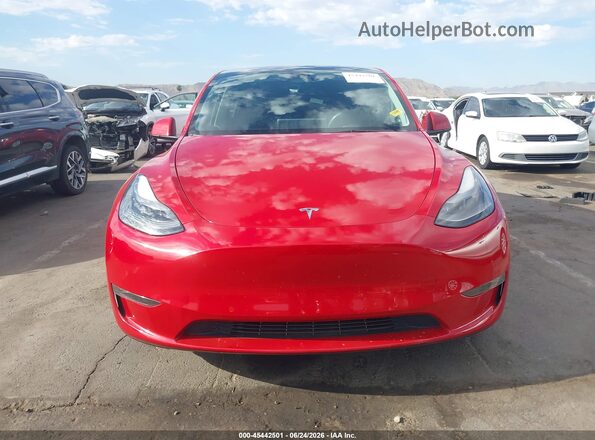 7SAYGDEF4NF513993 2022 TESLA MODEL Y Red Instrument cluster view