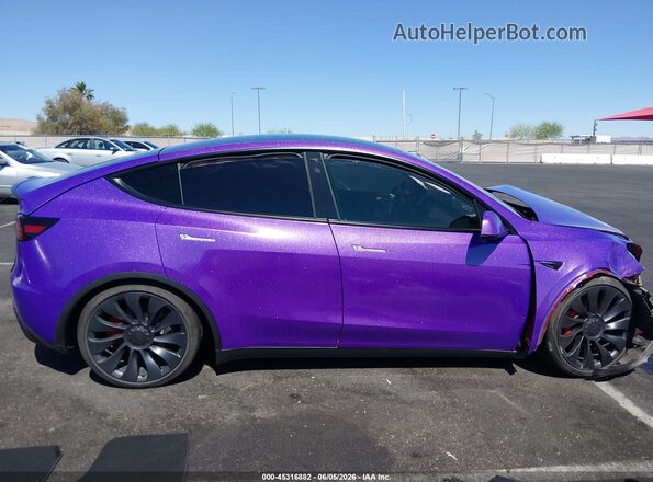 7SAYGDEF4RF158975 2024 TESLA MODEL Y Фиолетовый Вид задней части салона