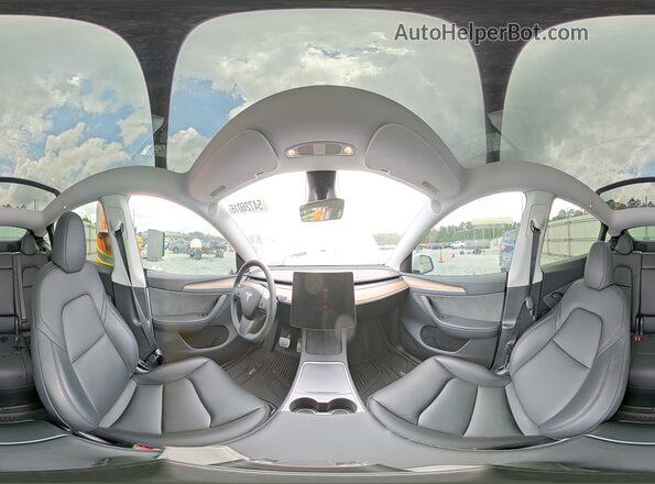 7SAYGDEF5RA307245 2024 TESLA MODEL White Vista interior de 360 grados