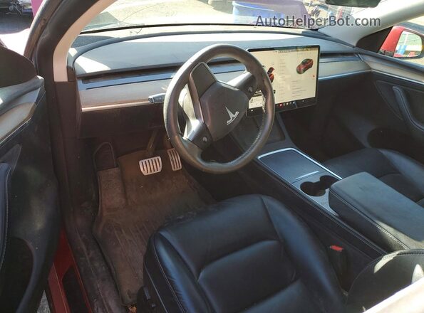 7SAYGDEF6NF523988 2022 TESLA MODEL Red Vista del salpicadero