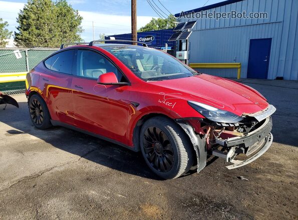 7SAYGDEF6NF523988 2022 TESLA MODEL Red Delantero derecho