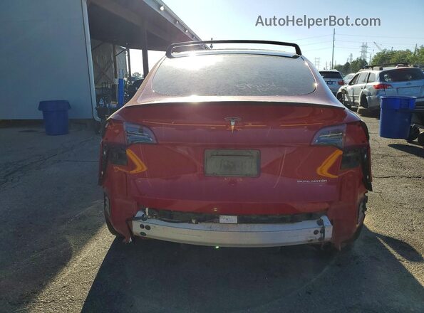 7SAYGDEF6NF523988 2022 TESLA MODEL Red Vista trasera