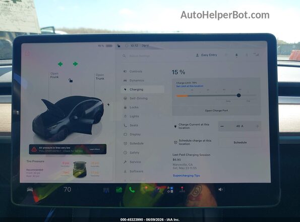 7SAYGDEF6PF812307 2023 TESLA MODEL Y Серый 