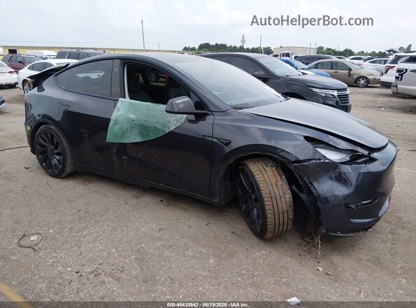 7SAYGDEF6RF039485 2024 TESLA MODEL Y Black Widok zestawu wskaźników
