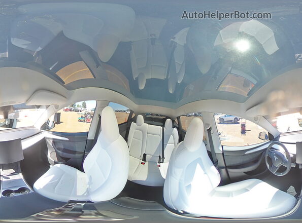 7SAYGDEF6SA378086 2025 TESLA MODEL White სალონის 360-გრადუსიანი ხედი