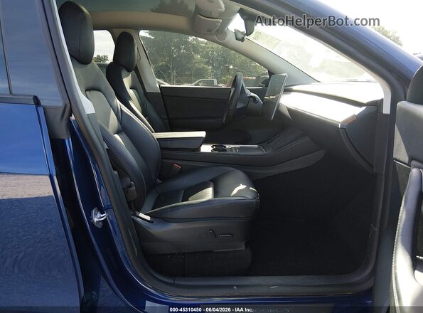 7SAYGDEF7NF310239 2022 TESLA MODEL Y Blue წინა სალონის ხედი