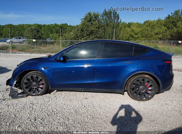 7SAYGDEF7NF310239 2022 TESLA MODEL Y Blue უკანა სალონის ხედი