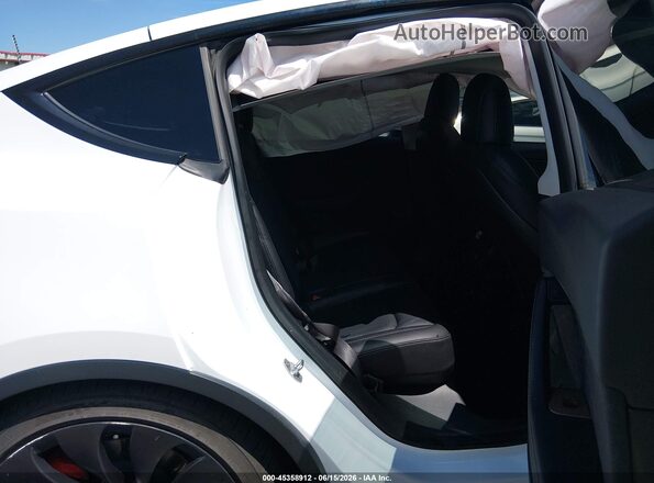 7SAYGDEF7NF326490 2022 TESLA MODEL Y White VIN კოდის სტიკერის ხედი