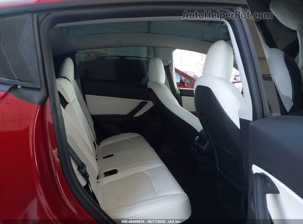 7SAYGDEF7NF340552 2022 TESLA MODEL Y Red VIN sticker view