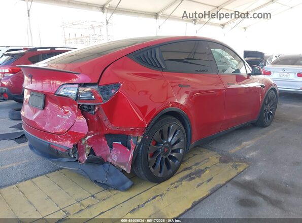 7SAYGDEF7NF340552 2022 TESLA MODEL Y Red Rear right