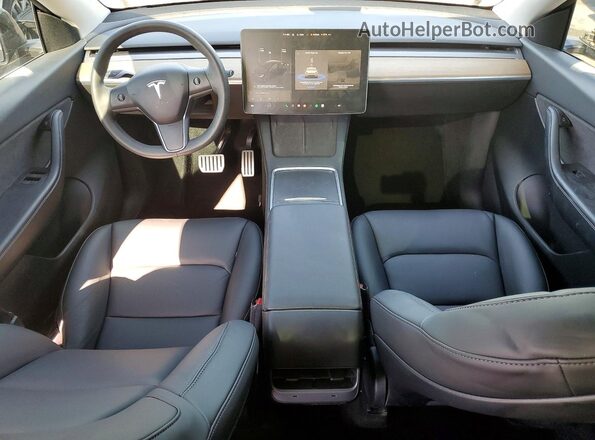 7SAYGDEF7NF407781 2022 TESLA MODEL Black Առջևի վահանակի տեսք