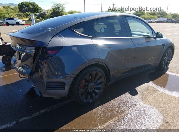 7SAYGDEF8NF407739 2022 TESLA MODEL Y Gray Trasero derecho