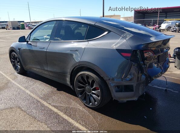 7SAYGDEF8NF407739 2022 TESLA MODEL Y Gray Trasero izquierdo