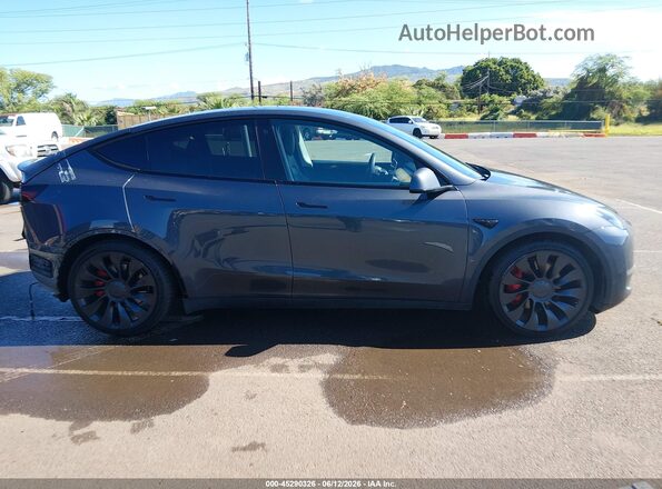 7SAYGDEF8NF407739 2022 TESLA MODEL Y Gray Vista interior de 360 grados