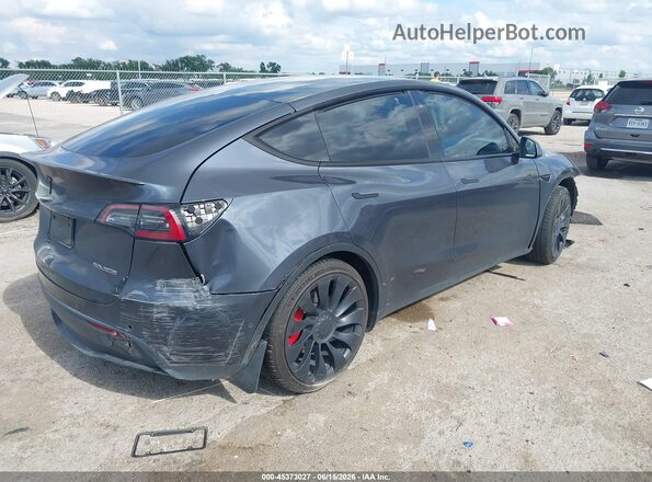 7SAYGDEF8NF494767 2022 TESLA MODEL Y Gray Задня права чверть