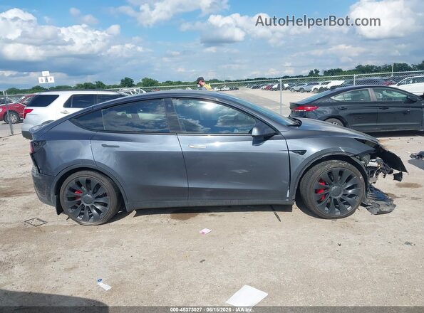 7SAYGDEF8NF494767 2022 TESLA MODEL Y Gray Вид панелі приладів