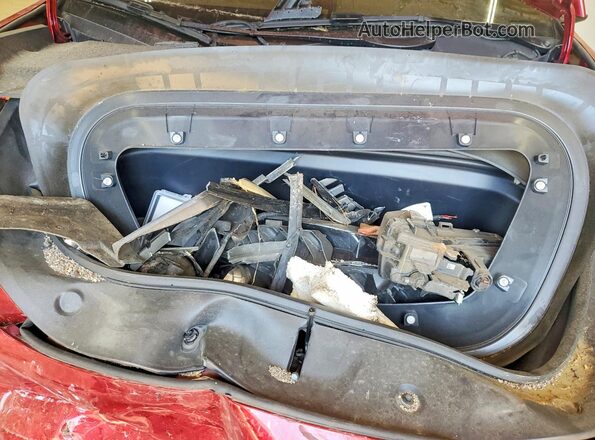 7SAYGDEF8SA362696 2025 TESLA MODEL Burgundy Սալոնի հետևի տեսք