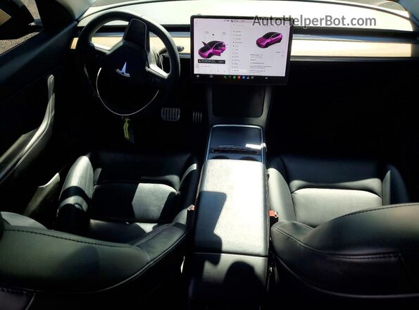 7SAYGDEF9NF336843 2022 TESLA MODEL Black Առջևի վահանակի տեսք