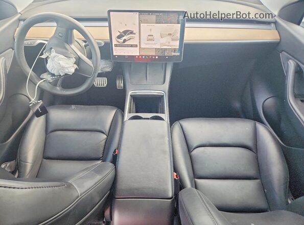 7SAYGDEF9NF361256 2022 TESLA MODEL Белый Вид панели приборов