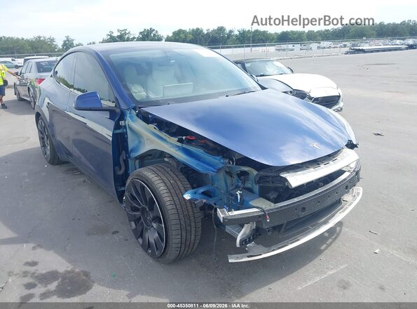 7SAYGDEF9NF441995 2022 TESLA MODEL Y Blue Դիմացի տեսք