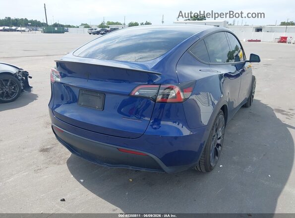 7SAYGDEF9NF441995 2022 TESLA MODEL Y Blue Հետևի աջ