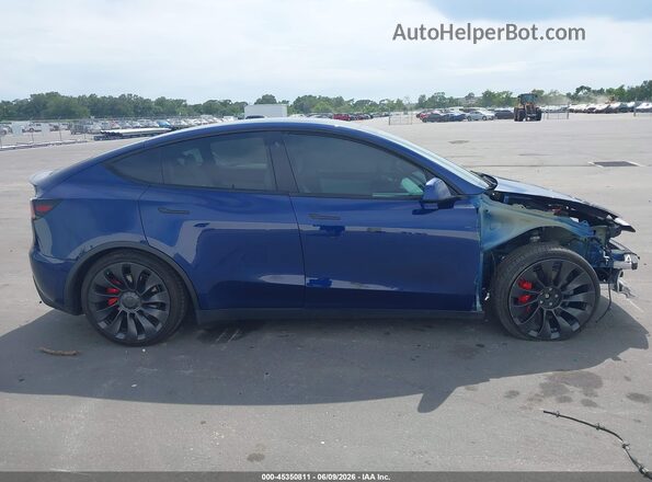 7SAYGDEF9NF441995 2022 TESLA MODEL Y Blue Սալոնի հետևի տեսք