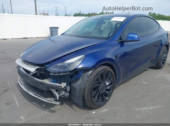 7SAYGDEF9NF441995 2022 TESLA MODEL Y Blue 