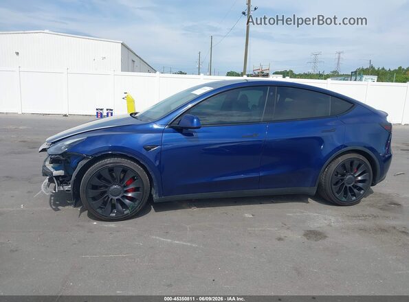 7SAYGDEF9NF441995 2022 TESLA MODEL Y Blue Սալոնի 360 աստիճան տեսք