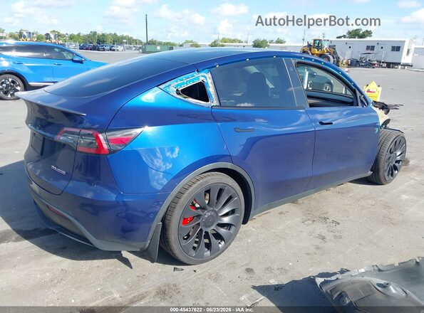 7SAYGDEF9NF565054 2022 TESLA MODEL Y Blue Tył prawy
