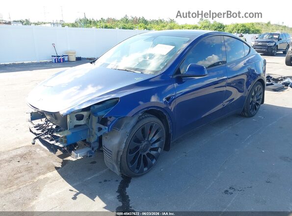 7SAYGDEF9NF565054 2022 TESLA MODEL Y Blue Przód lewy