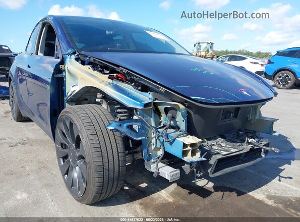 7SAYGDEF9NF565054 2022 TESLA MODEL Y Blue Widok z przodu