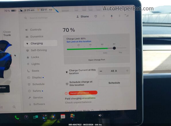 7SAYGDEF9NF565054 2022 TESLA MODEL Y Blue 