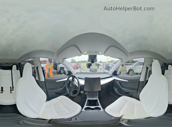 7SAYGDEF9RF048729 2024 TESLA MODEL Синий Панорамный вид салона 360°