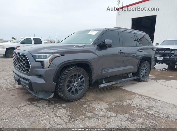 7SVAAABA0RX022037 2024 TOYOTA SEQUOIA Black Առջևի ձախ երեք քառորդ տեսարան
