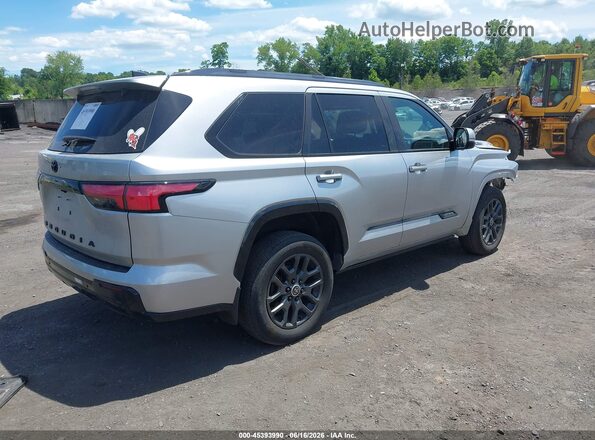 7SVAAABA3RX048289 2024 TOYOTA SEQUOIA Silver Rear right