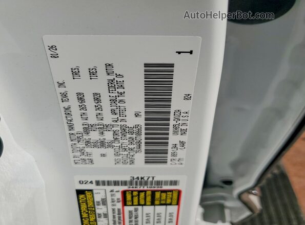 7SVAAABA3TX086659 2026 TOYOTA SEQUOIA White Widok komory silnika