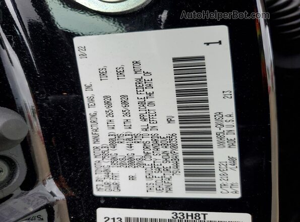 7SVAAABAXPX003556 2023 TOYOTA SEQUOIA Black ძრავის განყოფილების ხედი
